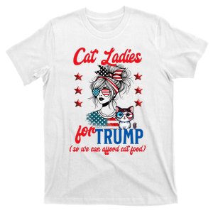 Cat Lady For Trump Funny Political T-Shirt