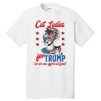 Cat Lady For Trump Funny Political Tall T-Shirt