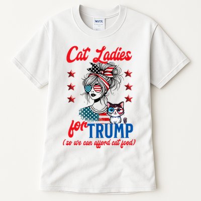 Cat Lady For Trump Funny Political Tall T-Shirt