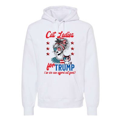 Cat Lady For Trump Funny Political Premium Hoodie