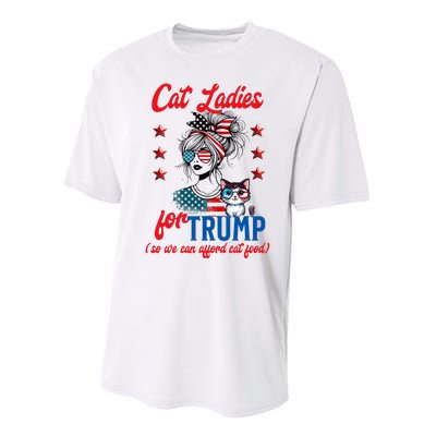 Cat Lady For Trump Funny Political Performance Sprint T-Shirt