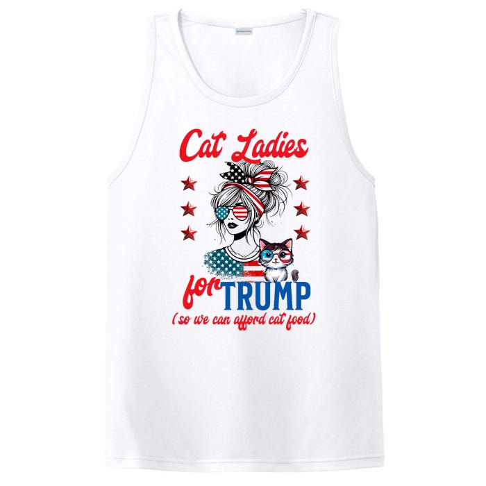 Cat Lady For Trump Funny Political PosiCharge Competitor Tank