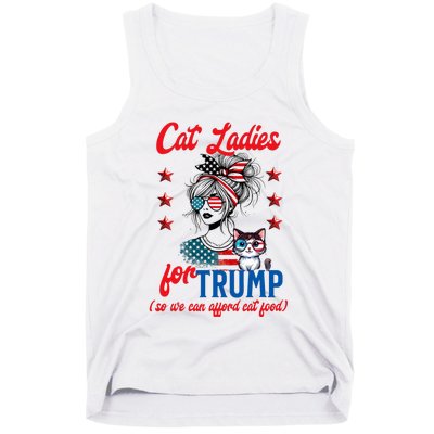 Cat Lady For Trump Funny Political Tank Top