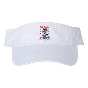 Cat Lady For Trump Funny Political Valucap Bio-Washed Visor