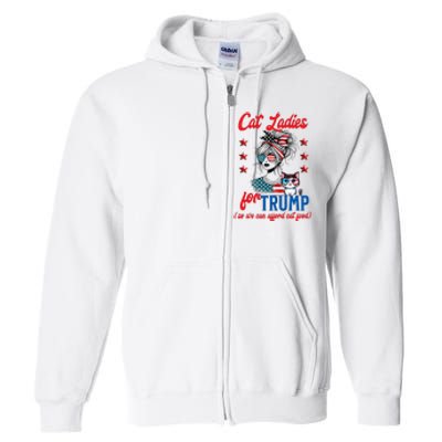 Cat Lady For Trump Funny Political Full Zip Hoodie