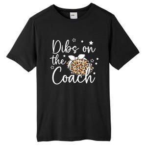 Cute Leopard Football Dibs On Coach For Coach Wife Gift Tall Fusion ChromaSoft Performance T-Shirt