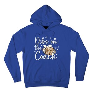 Cute Leopard Football Dibs On Coach For Coach Wife Gift Hoodie