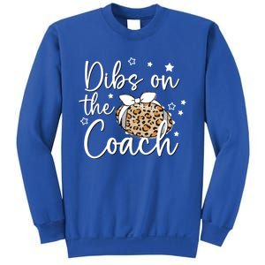 Cute Leopard Football Dibs On Coach For Coach Wife Gift Sweatshirt