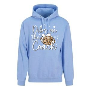 Cute Leopard Football Dibs On Coach For Coach Wife Gift Unisex Surf Hoodie