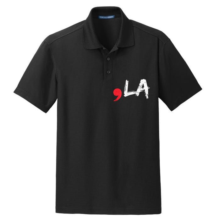 Comma La Funny Kamala Harris 2024 President Long Sleeve Dry Zone Grid Polo