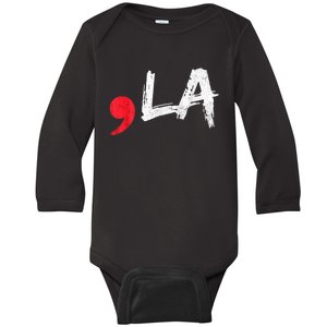 Comma La Funny Kamala Harris 2024 President Baby Long Sleeve Bodysuit