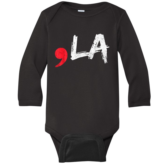 Comma La Funny Kamala Harris 2024 President Baby Long Sleeve Bodysuit