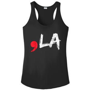 Comma La Funny Kamala Harris 2024 President Ladies PosiCharge Competitor Racerback Tank