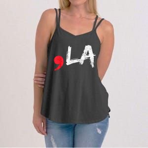 Comma La Funny Kamala Harris 2024 President Women's Strappy Tank