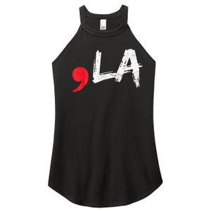 Comma La Funny Kamala Harris 2024 President Women's Perfect Tri Rocker Tank