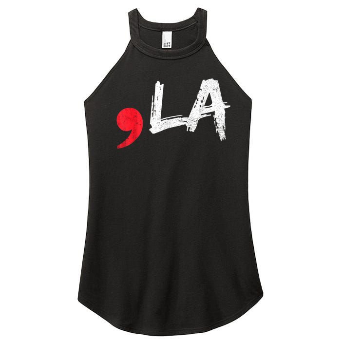 Comma La Funny Kamala Harris 2024 President Women's Perfect Tri Rocker Tank