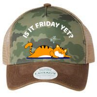 Cat Lover Funny Sleepy Cat Is It Friday Yet Cat Nap Legacy Tie Dye Trucker Hat