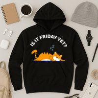 Cat Lover Funny Sleepy Cat Is It Friday Yet Cat Nap Hoodie