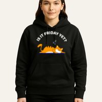 Cat Lover Funny Sleepy Cat Is It Friday Yet Cat Nap Hoodie