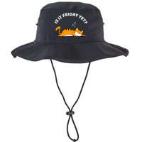 Cat Lover Funny Sleepy Cat Is It Friday Yet Cat Nap Bucket Hat