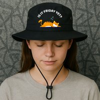 Cat Lover Funny Sleepy Cat Is It Friday Yet Cat Nap Bucket Hat