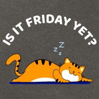 Cat Lover Funny Sleepy Cat Is It Friday Yet Cat Nap Cotton Canvas Backpack