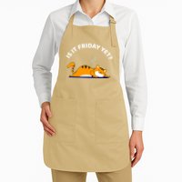 Cat Lover Funny Sleepy Cat Is It Friday Yet Cat Nap Apron