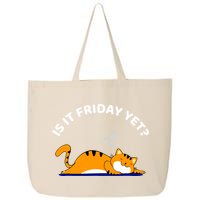 Cat Lover Funny Sleepy Cat Is It Friday Yet Cat Nap 25L Jumbo Tote