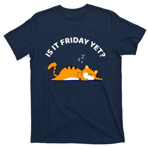 Cat Lover Funny Sleepy Cat Is It Friday Yet Cat Nap T-Shirt