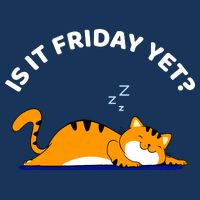 Cat Lover Funny Sleepy Cat Is It Friday Yet Cat Nap Infant Baby Jersey Bodysuit