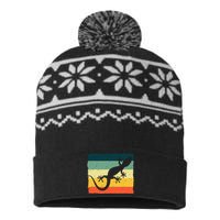 Cool Lizard For  Vintage Crested Leopard Gecko USA-Made Snowflake Beanie