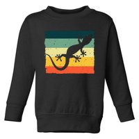 Cool Lizard For  Vintage Crested Leopard Gecko Toddler Sweatshirt