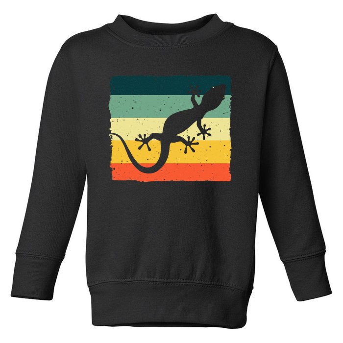 Cool Lizard For  Vintage Crested Leopard Gecko Toddler Sweatshirt