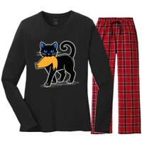 Cat Ladies For Kamala Harris Donald Trump 2024 Women's Long Sleeve Flannel Pajama Set 