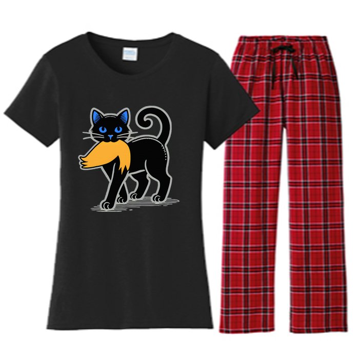 Cat Ladies For Kamala Harris Donald Trump 2024 Women's Flannel Pajama Set