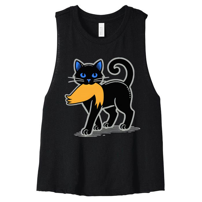 Cat Ladies For Kamala Harris Donald Trump 2024 Women's Racerback Cropped Tank