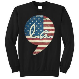 Comma La Funny Kamala Harris Usa Flag Sweatshirt