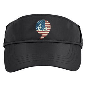 Comma La Funny Kamala Harris Usa Flag Adult Drive Performance Visor