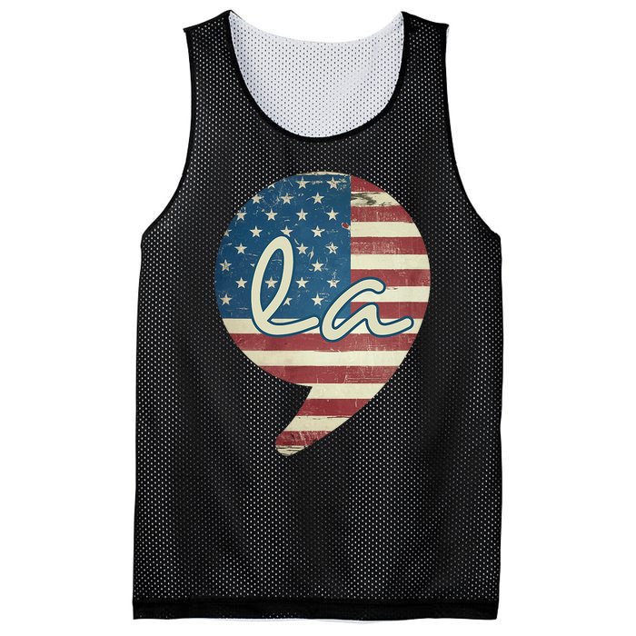 Comma La Funny Kamala Harris Usa Flag Mesh Reversible Basketball Jersey Tank