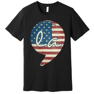 Comma La Funny Kamala Harris Usa Flag Premium T-Shirt