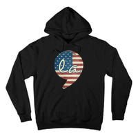 Comma La Funny Kamala Harris Usa Flag Tall Hoodie