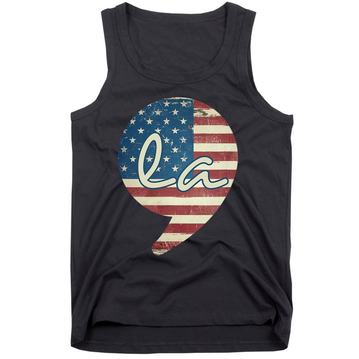 Comma La Funny Kamala Harris Usa Flag Tank Top