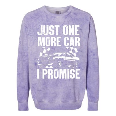 Car Lover For Men New Engine Owner Classic Car Technician Colorblast Crewneck Sweatshirt