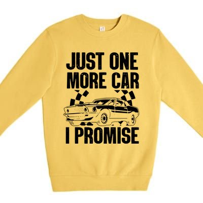 Car Lover For Men New Engine Owner Classic Car Technician Premium Crewneck Sweatshirt