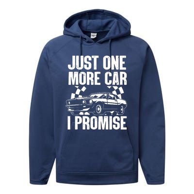 Car Lover For Men New Engine Owner Classic Car Technician Performance Fleece Hoodie