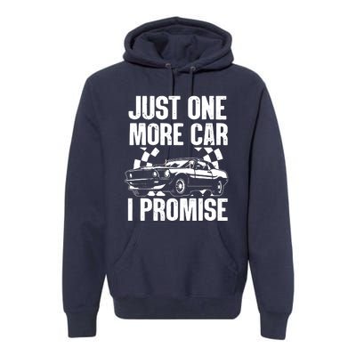 Car Lover For Men New Engine Owner Classic Car Technician Premium Hoodie