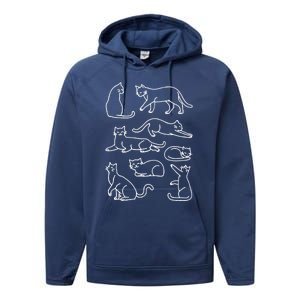 Cat Lover Funny Cat Cat Mama Gift For Fur Mom Cute Cat Gift Performance Fleece Hoodie