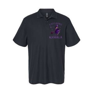 Cat Ladies For Kamala Harris 2024 Witches Harris Halloween Softstyle Adult Sport Polo