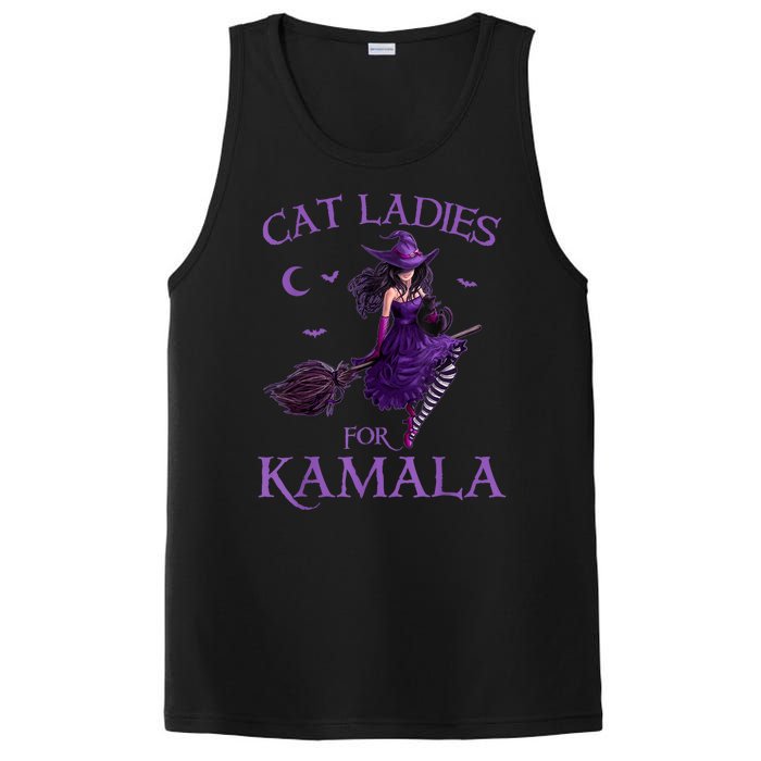 Cat Ladies For Kamala Harris 2024 Witches Harris Halloween PosiCharge Competitor Tank