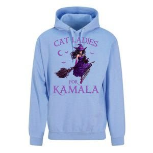 Cat Ladies For Kamala Harris 2024 Witches Harris Halloween Unisex Surf Hoodie